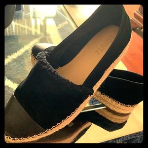 Schutz Oakes Platform Espadrille, Black